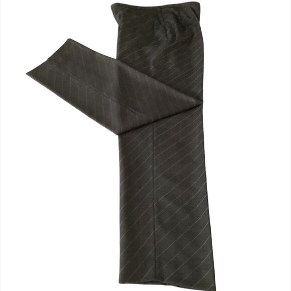 VINTAGE ARMANI COLLEZIONI 100% Virgin Wool 2-PC Grey Pinstripe Pant Suit, Sz 6 - Picture 10 of 14
